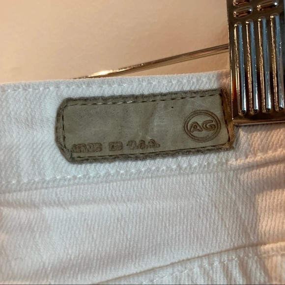 AG Sz 30R The Stilt Cigarette Roll Up White Jeans - Picture 9 of 10